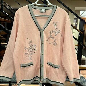 Embroidered European Garden Cottagecore Wool Women's Sweater